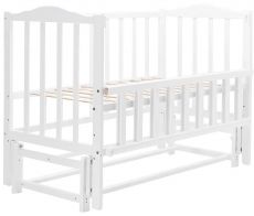 Ліжко Babyroom Зайченя ZL201 маятник поздовжнього хитання, відкидний бік біле
